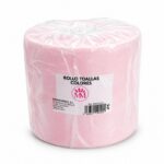 Rollo toallas cuadros rosa