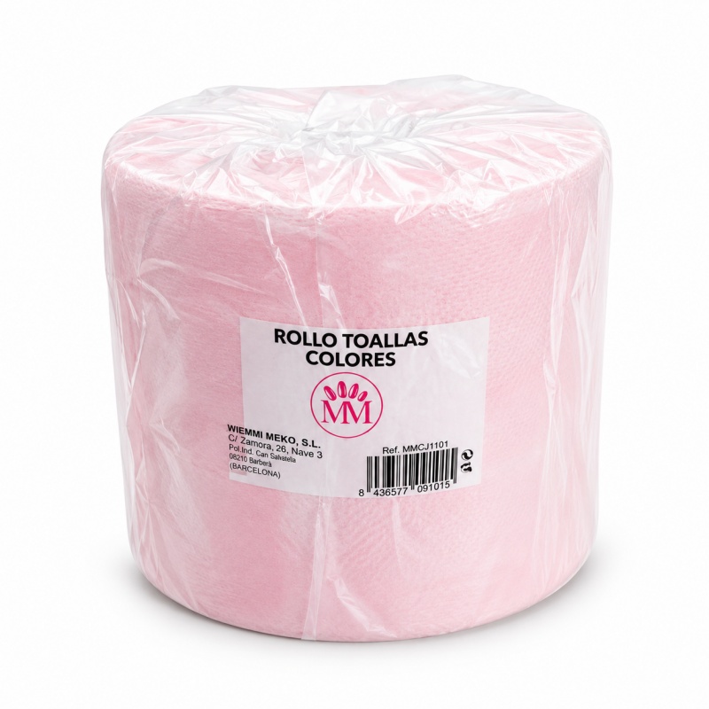 RolloToall-cuadrosRosa-4.24 Rollo toallas cuadros rosa - Image 1