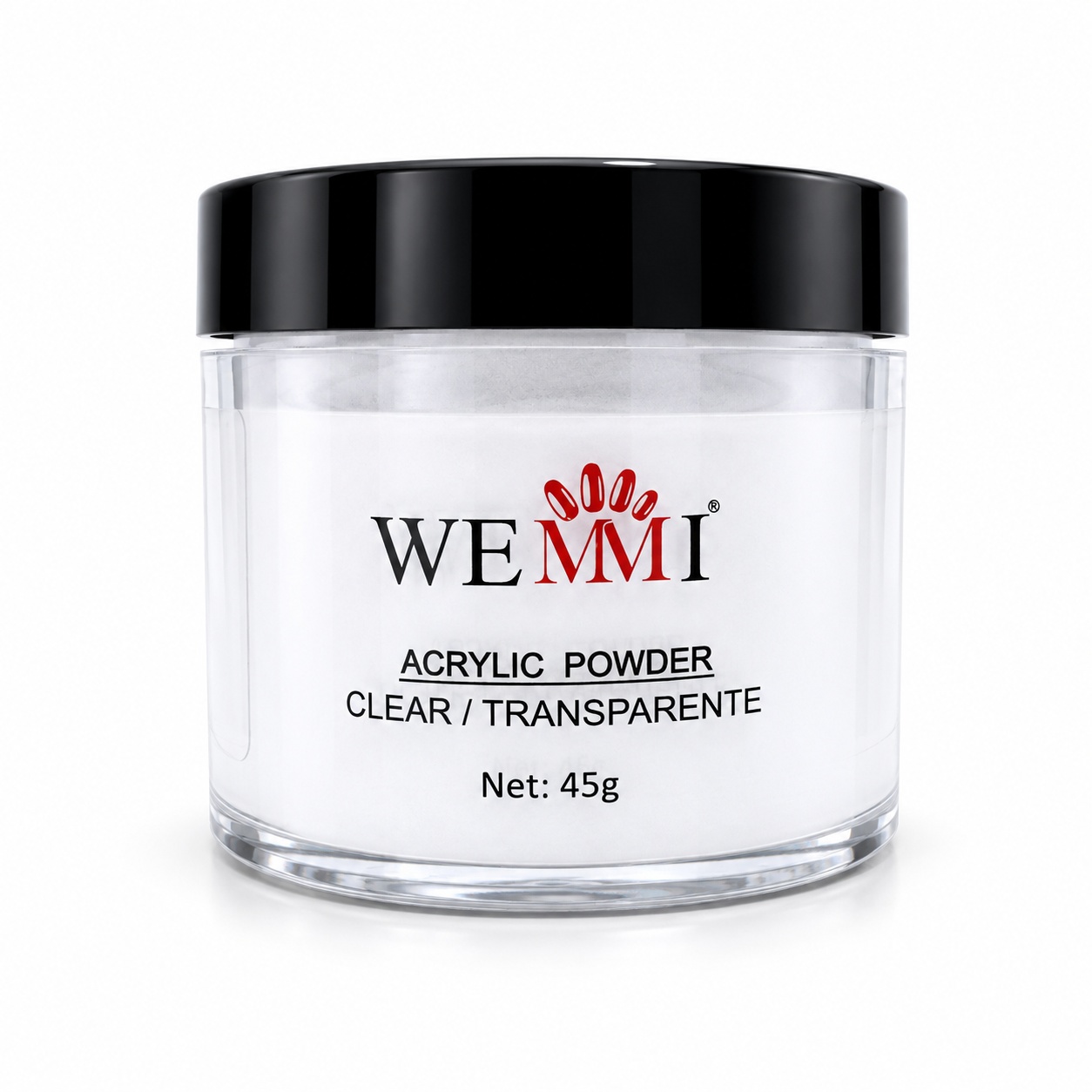 wemmi-acrylic-powder-clear-45g WEMMI Acrylic Powder Clear 45g - Image 1