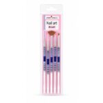 Set de 5 pinceles azules para nail art