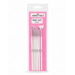 Set de 8 pinceles metálicos para nail art