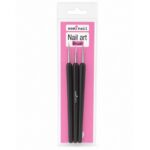 Set de 3 pinceles negros para nail art