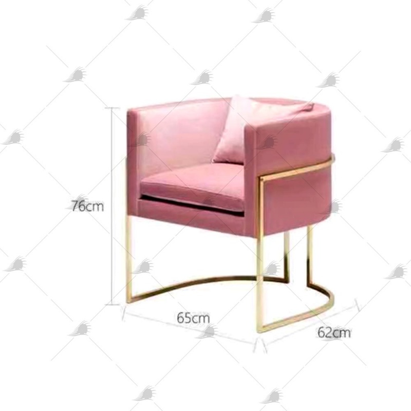 sillon-de-salon-rosa-dorado.jpg Sillón de salón rosa dorado - Image 1