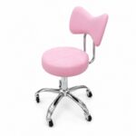 Taburete de manicura rosa