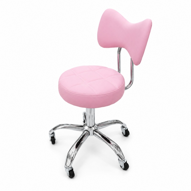 taburete-de-manicura-rosa.jpg Taburete de manicura rosa - Image 1