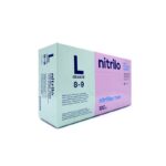 Guante de nitrilo rosa sin polvo Talla L