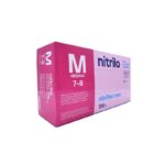 Guante de nitrilo rosa sin polvo Talla M