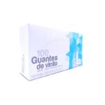 Guantes de vinilo azul sin polvo Talla 8L