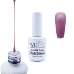 Rubber Base Pink Glitter 15ml Rubber Base de Wemmi
