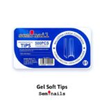 Tips Gel soft Ballerina larga cuadrada transparente 500 unds