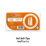Tips Gel soft Ballerina larga natural 500 unds