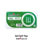 Tips Gel soft punta cuadrada transparente 500 unds