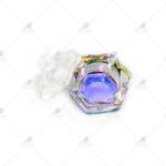 Vasito cristal c tapa hexagonal azul-COM-VACRIPEQAZUL