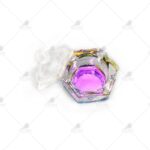 Vasito cristal c tapa hexagonal fucsia-COM-VACRIPEQFU